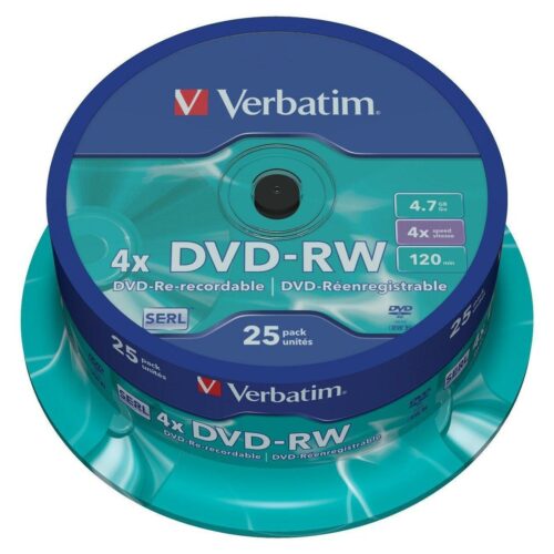 DVD-RW Verbatim    25 броя 4x 4,7 GB Намаления и отстъпки ЧеренПетък