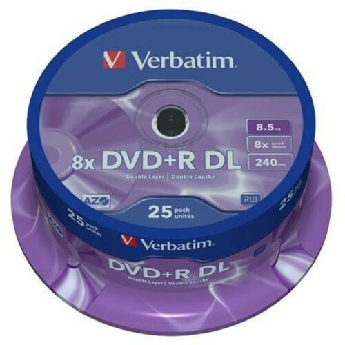 DVD-R Verbatim    25 броя 8,5 GB 8x Намаления и отстъпки ЧеренПетък