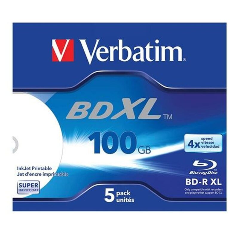 Blu-Ray BD-R Verbatim 5 броя 4x 100 GB Намаления и отстъпки ЧеренПетък 3