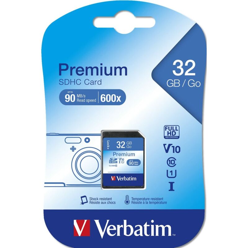 SD карта памет Verbatim PREMIUM SDHC C10/U1 32 GB Намаления и отстъпки ЧеренПетък 3