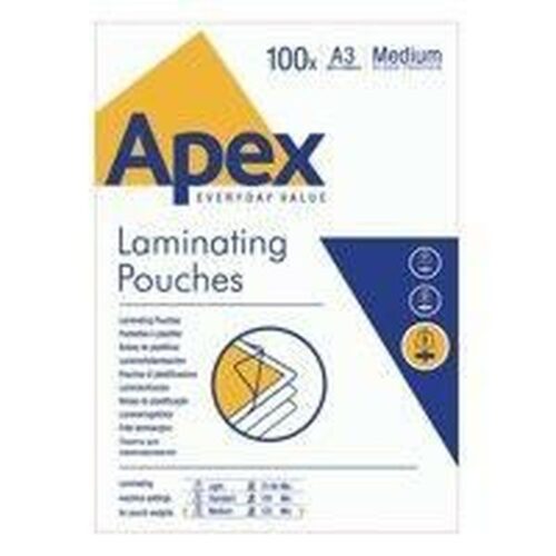 Laminating Pouches Fellowes 100 Части Черен Прозрачен A3