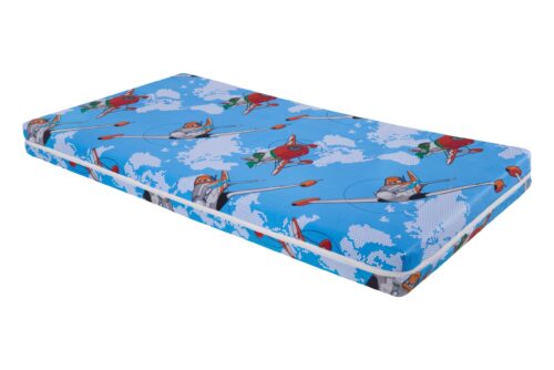 Матрак Somnart Memory 70x140 с водоустойчив предпазен калъф за бебета и деца, авиатор