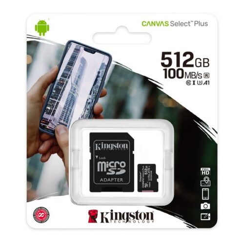 Mикро SD карта памет с адаптер Kingston SDCS2 100 MB/s – 512 GB Намаления и отстъпки ЧеренПетък