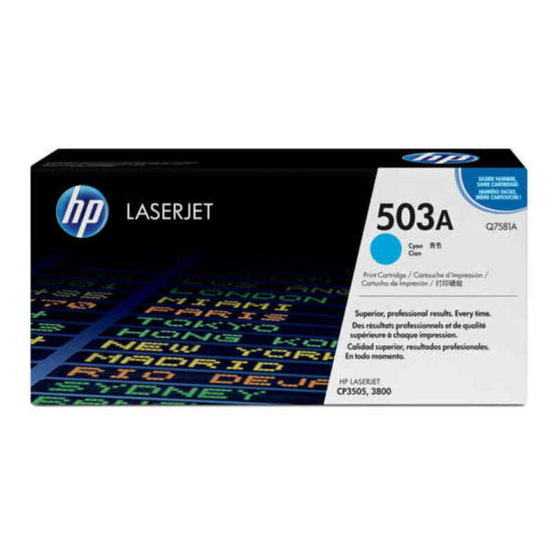 Oригинален тонер HP 503A Синьо-зелен Намаления и отстъпки ЧеренПетък 3