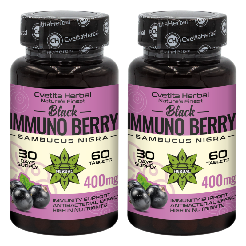 Black Immuno Berry – Екстракт от черен бъз – 60 таблетки 1+1 ПОДАРЪК Намаления и отстъпки ЧеренПетък
