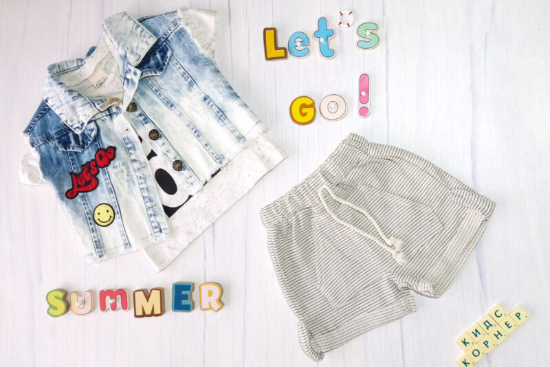 Летен комплект за бебе момче Let`s Denim Намаления и отстъпки ЧеренПетък