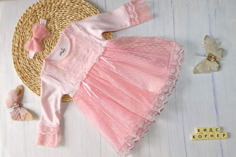 Бебешка рокля Pink lace Намаления и отстъпки ЧеренПетък