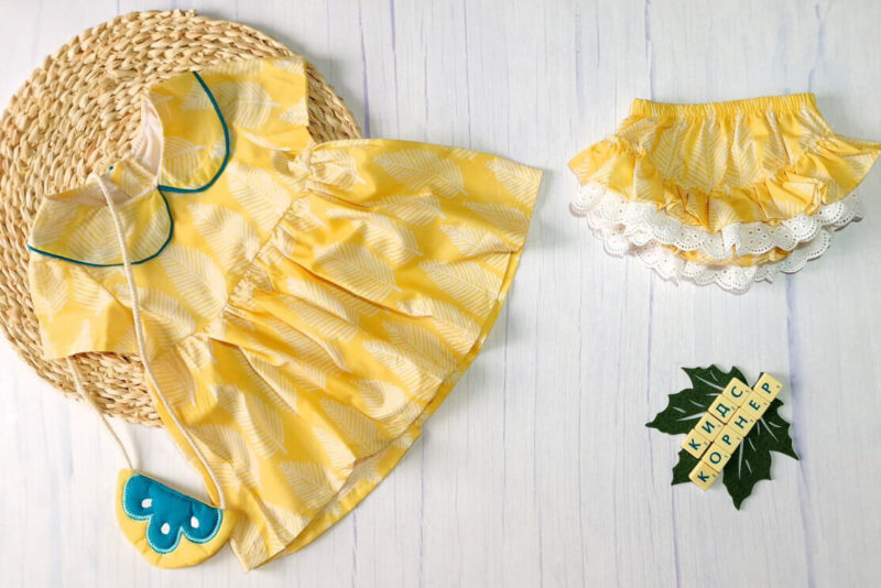 Бебешка лятна рокля и гащички Yellow Summer Намаления и отстъпки ЧеренПетък