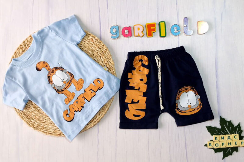 Летен бебешки комплект Garfield Намаления и отстъпки ЧеренПетък