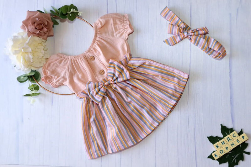 Лятна бебешка  рокля Colours &Bow Намаления и отстъпки ЧеренПетък