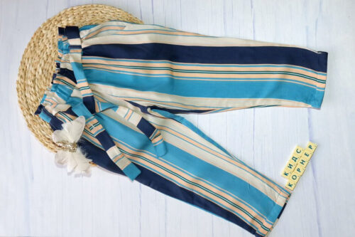 Детски панталон за момиче Blue Stripe