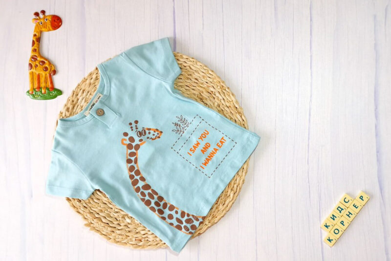 Детска тениска за момче Cute Giraffe Намаления и отстъпки ЧеренПетък