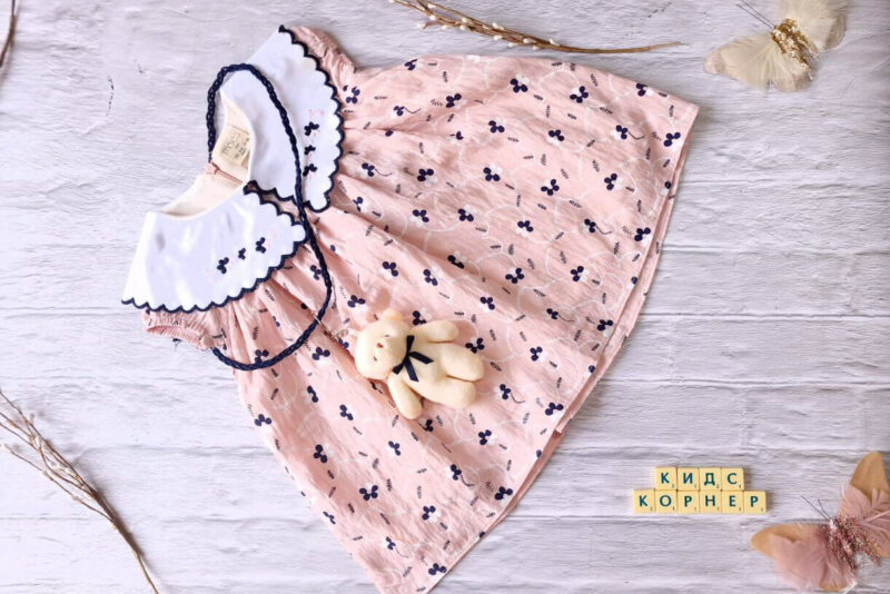 Лятна бебешка рокля Pink Flowers&bear Намаления и отстъпки ЧеренПетък