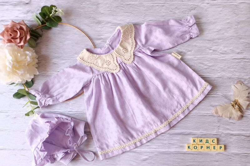 Бебешка рокля Purple Bonnet Намаления и отстъпки ЧеренПетък