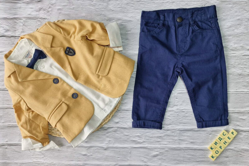 Официален детски костюм Yellow&Blue Gentleman Намаления и отстъпки ЧеренПетък