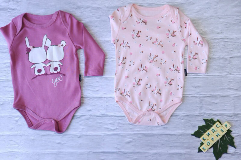 Комплект от две бебешки бодита Bunnies Намаления и отстъпки ЧеренПетък