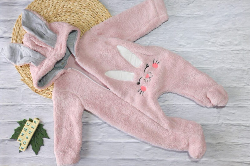 Плюшен бебешки гащеризон Pink Bunny Намаления и отстъпки ЧеренПетък