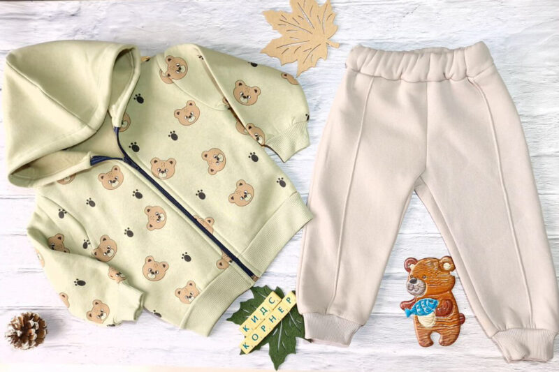 Ватиран детски комплект Cute Green Bears Намаления и отстъпки ЧеренПетък