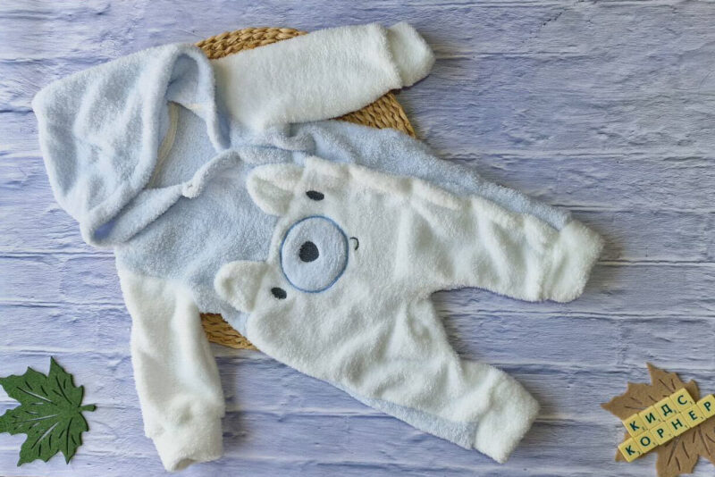 Плюшен бебешки гащеризон Blue Bear Намаления и отстъпки ЧеренПетък