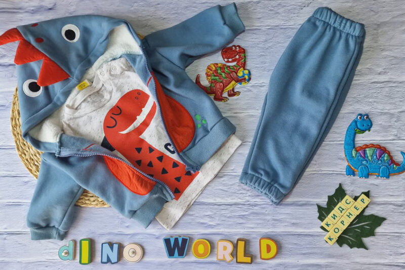 Ватиран бебешки комплект Cool Dino Boy Намаления и отстъпки ЧеренПетък