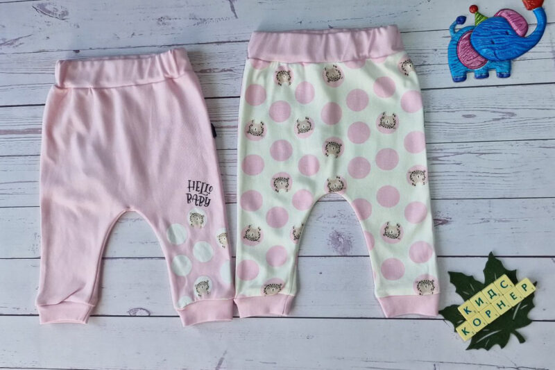 Комплект от двe памучни панталонки Hello Baby Намаления и отстъпки ЧеренПетък