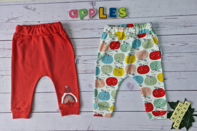 Комплект от двe памучни панталонки Red Apples Намаления и отстъпки ЧеренПетък