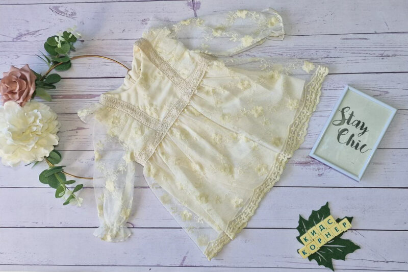 Официална бебешка рокля Ivory Lace Намаления и отстъпки ЧеренПетък