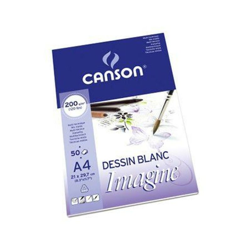 Drawing pad Canson Imagine 200 g 50 Листи 5 броя (210 x 297 mm) Намаления и отстъпки ЧеренПетък