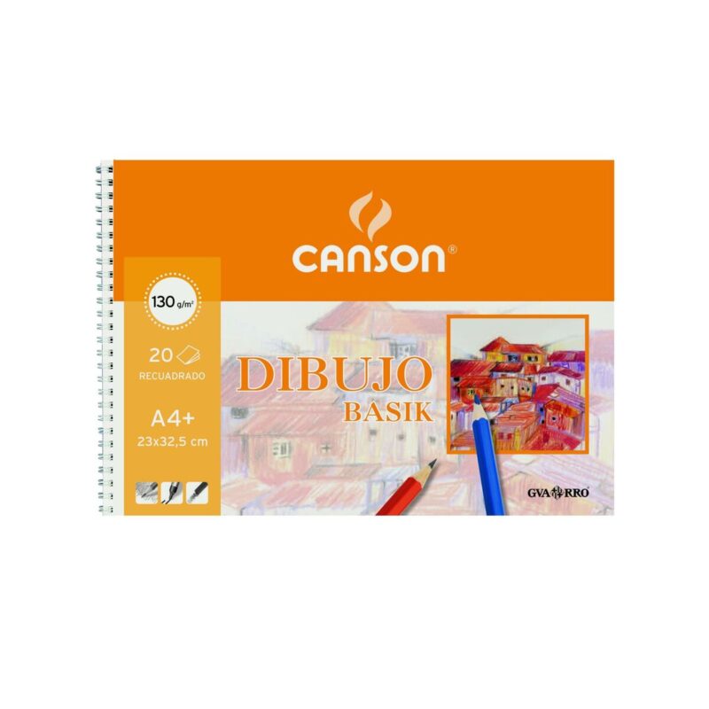 Drawing pad Canson Basik Микроперфориран 130 g 20 Листи 10 броя Спирала (23 x 32,5 cm) Намаления и отстъпки ЧеренПетък