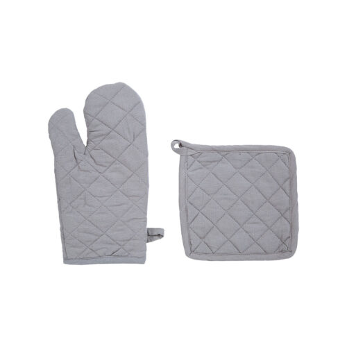 Oven Mitt and Potholder Set Atmosphera Сив Памук