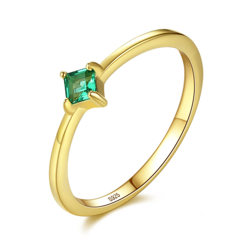 Сребърен пръстен – Emerald Love Намаления и отстъпки ЧеренПетък