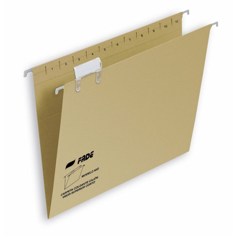 Hanging folder FADE Kio Kraft Етикета за име Визьор Прозрачен Кафяв A4 Карти (50 броя) Намаления и отстъпки ЧеренПетък