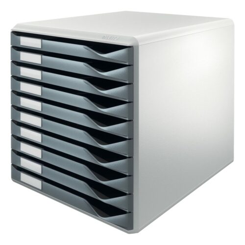 Modular Filing Cabinet Leitz Form Set 10 чекмеджета Сив полистирен (28,5 x 29 x 35,5 cm)