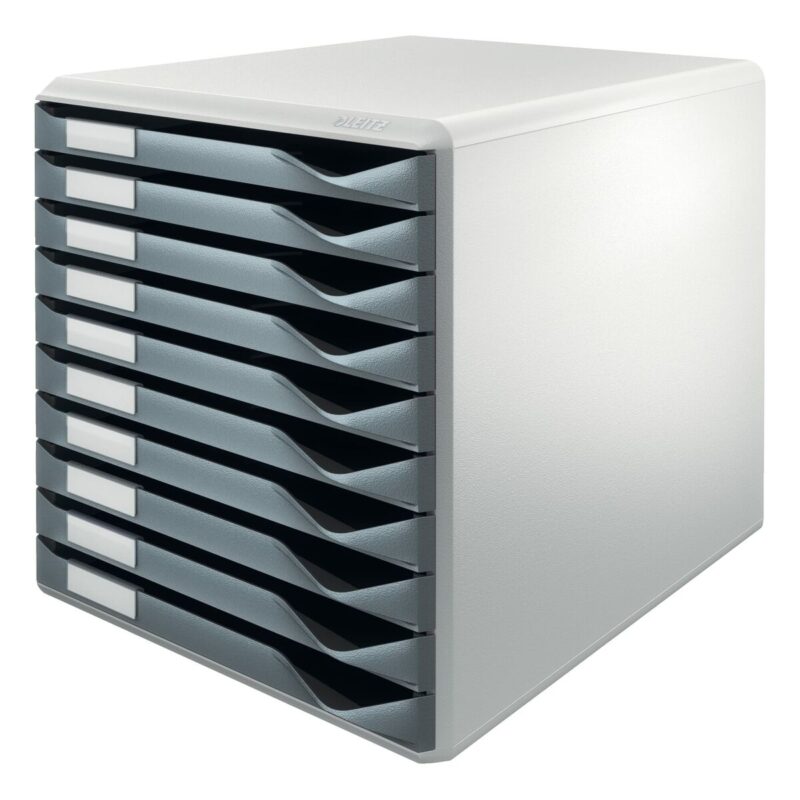 Modular Filing Cabinet Leitz Form Set 10 чекмеджета Сив полистирен (28,5 x 29 x 35,5 cm) Намаления и отстъпки ЧеренПетък