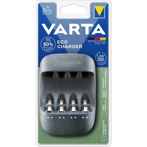 Battery Charger Varta Eco Charger 4 Батерии AA/AAA Намаления и отстъпки ЧеренПетък