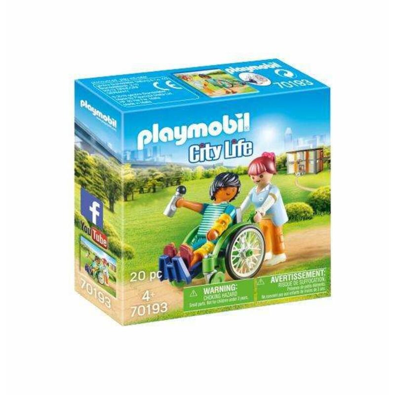 Playset Playmobil City Life Patient in Wheelchair 20 Части Намаления и отстъпки ЧеренПетък