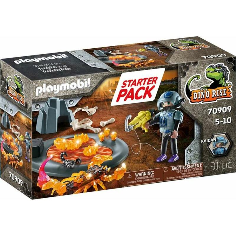 Playset Playmobil Dino Rise Starter Pack Fighting the Fire Scorpion 70909 Намаления и отстъпки ЧеренПетък