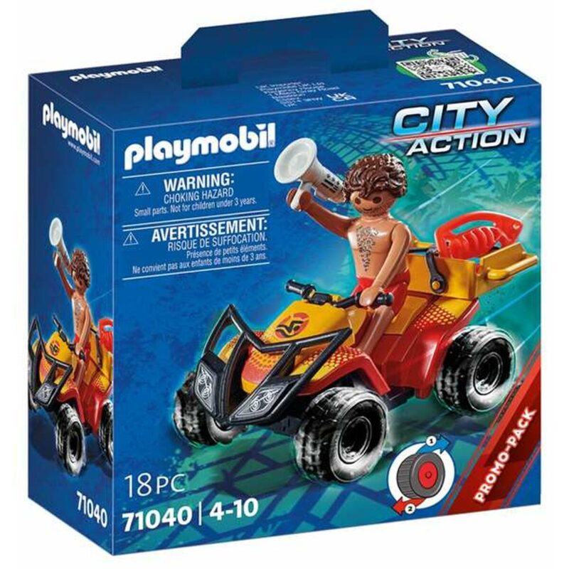 Playset Playmobil City Action Rescue Quad  18 Части 71040 Намаления и отстъпки ЧеренПетък