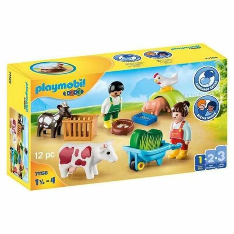 Playset Playmobil 1.2.3 Fun in the Farm 71158  12 Части Намаления и отстъпки ЧеренПетък