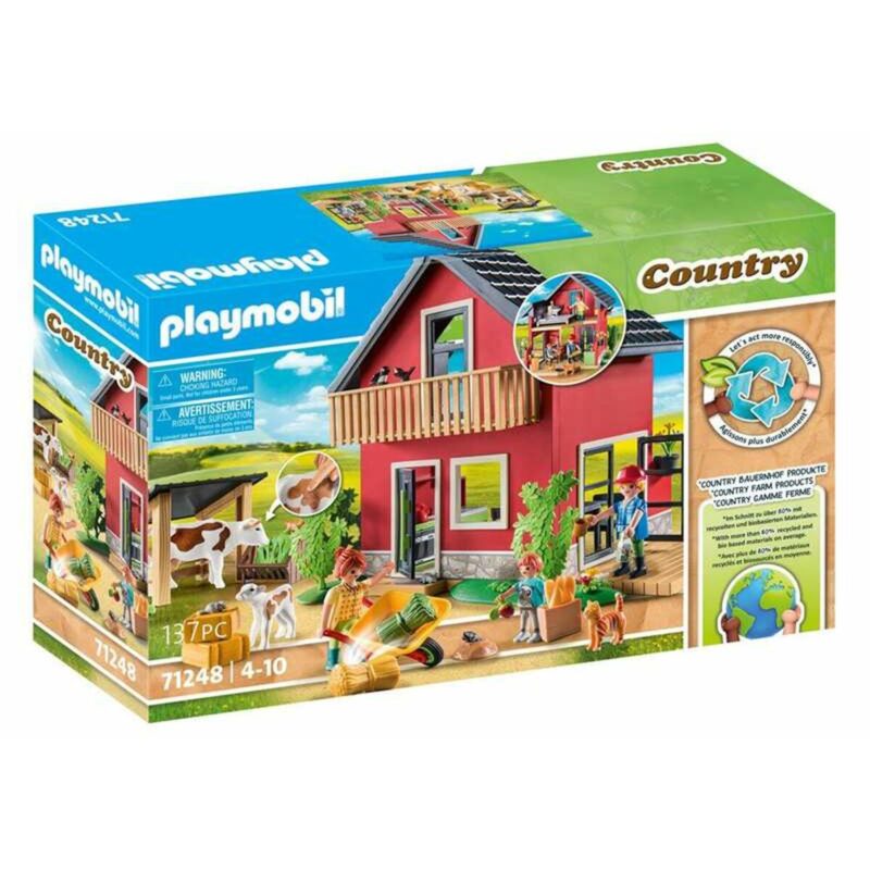 Playset Playmobil 71248 Country Furnished House with Barrow and Cow 137 Части Намаления и отстъпки ЧеренПетък
