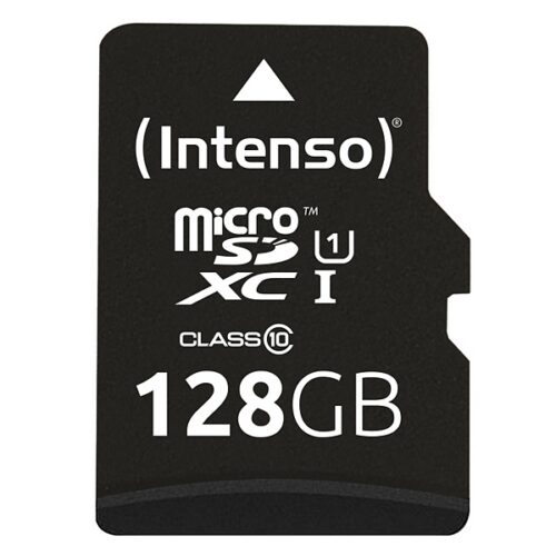 Mикро SD карта памет с адаптер INTENSO 34234 UHS-I XC Premium Черен - 128 GB