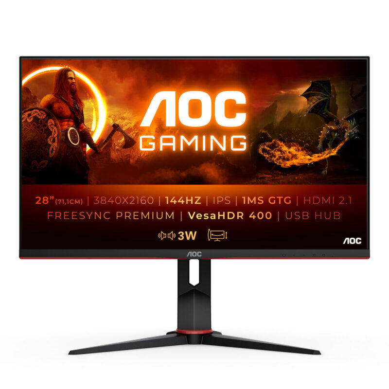 Gaming монитор AOC U28G2XU2/BK 28" 144 Hz 4K Ultra HD LED IPS LCD Намаления и отстъпки ЧеренПетък 3