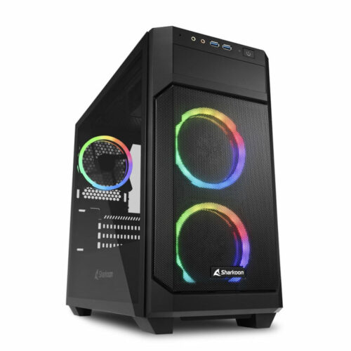 ATX полу-висока кутия Sharkoon V1000 RGB Намаления и отстъпки ЧеренПетък