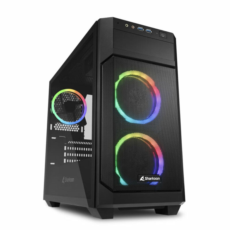 ATX полу-висока кутия Sharkoon V1000 RGB Намаления и отстъпки ЧеренПетък 3