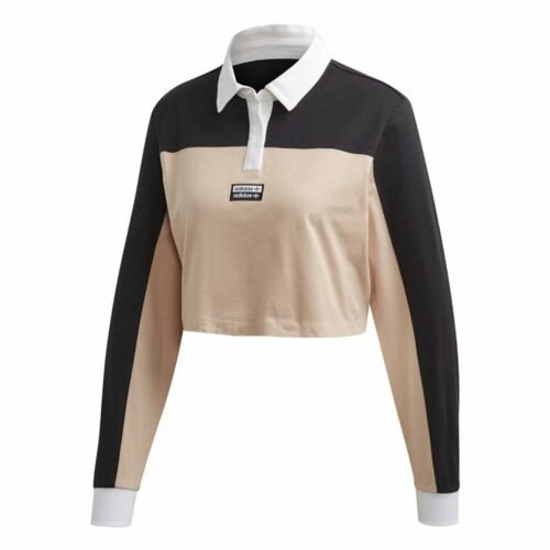 Polo Adidas Originals Cropped Дама Черен - 36