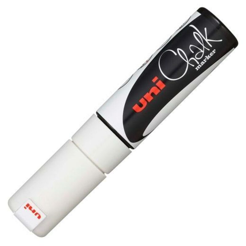 Liquid chalk markers Uni-Ball PWE-8K, Бял Намаления и отстъпки ЧеренПетък