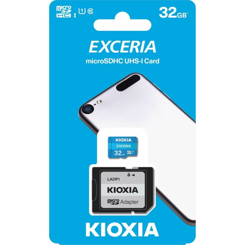 Mикро SD карта памет с адаптер Kioxia Exceria UHS-I Клас 10 Син 32 GB Намаления и отстъпки ЧеренПетък 3