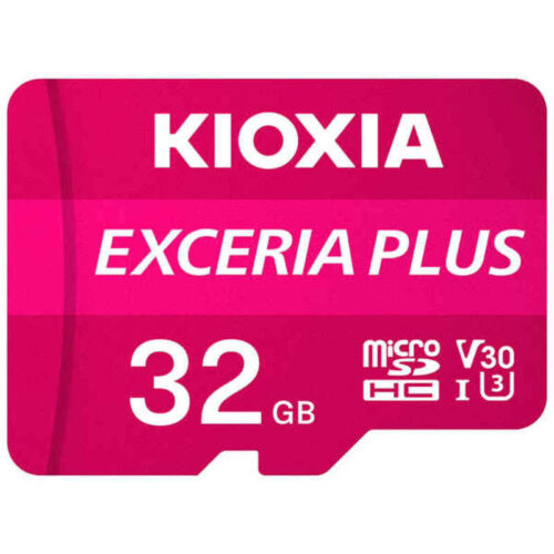 Mикро SD карта памет с адаптер Kioxia Exceria Plus UHS-I U3 Клас 10 Розов – 32 GB Намаления и отстъпки ЧеренПетък