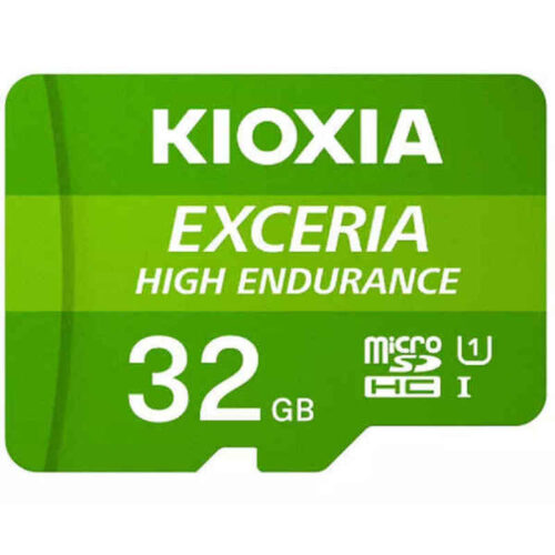 Mикро SD карта памет с адаптер Kioxia Exceria High Endurance Клас 10 UHS-I U3 Зелен - 32 GB