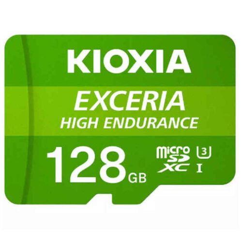 Mикро SD карта памет с адаптер Kioxia Exceria High Endurance Клас 10 UHS-I U3 Зелен – 128 GB Намаления и отстъпки ЧеренПетък